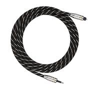 Cryfokt Câble, Câble Toslink à 3,5 Mm, Connecteur à Plaque d'or à Faible Perte à Faible Perte pour Haut-parleur avec une Sortie SPDIF Ronde pour DVD TV Carte Sound Decoder CD Lecteur de Lecteur