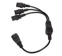 Cryfokt Câble d'alimentation IEC 320 C14 Mâle vers 3 X C13 Femelle, Câble Répartiteur en Y pour Trois Appareils, 10 A AC 125 V/2,5 A AC 250 V, adapté pour PC/scanners, Matériau PVC étanche
