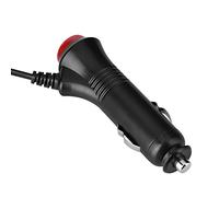 Cryfokt Câble de Chargeur 12 V 5,5 X 2,1 Mm avec Interrupteur et Voyant Lumineux pour Allume-cigare de Voiture, Cordon Adaptateur pour Usage Automobile Noir