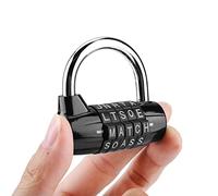 Cryfokt Cadenas à Code Haute sécurité, Serrure à Combinaison à 5 Chiffres pour Casier de Gymnastique, Valise de Voyage (BLACK)