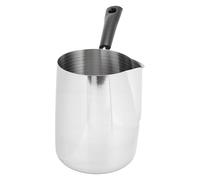 Cryfokt Cafetière Turque en Acier Inoxydable, Cuisinière Durable pour Chauffer le Lait, le Beurre et le Chocolat, avec Poignée en Matériau 304 (1000 ml)