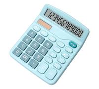 Cryfokt Calculatrice Solaire Mignonne Petite Calculatrice Numérique de Bureau pour étudiants Enseignants école à Domicile Légère Portable (Blue)