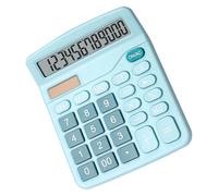 Cryfokt Calculatrice Solaire Mignonne Petite Calculatrice Numérique de Bureau pour étudiants Enseignants école à Domicile Légère Portable (Blue)