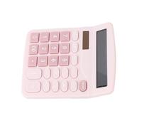 Cryfokt Calculatrice Solaire Mignonne Petite Calculatrice Numérique de Bureau pour étudiants Enseignants école à Domicile Légère Portable (Pink)