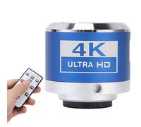 Cryfokt Caméra de Microscope 4K, Résolution 3840 X 2160 30 FPS avec Télécommande et Stockage sur Carte Mémoire, pour Utilisation Industrielle sur Microscopes D'interface de 25 Mm (Prise UE)