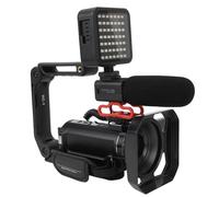Cryfokt Caméscope Vidéo 5K avec écran Tactile 3 Pouces, 56MP, Zoom 18X, | Vidéo 5K 50 Ips, écran Tactile Rotatif à 90°, Stabilisation D'image, Microphone Externe, Mode Nuit IR, Webcam PC, Prise en