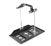 Cryfokt Capacité de Charge, Support de Batterie Noir Robuste, Kit de Pince de Support de Batterie Universel pour une Installation Facile (27CM)