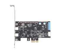 Cryfokt Carte D'extension PCIe Haute Vitesse 5Gbps, Hub USB Double Type C pour Ordinateurs de Bureau, PC XP Vista 7 8 10 11, Matériau PCB