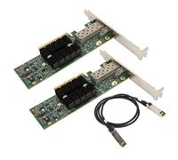 Cryfokt Carte Réseau SFP+ PCIE 10 Go, Carte Adaptateur Réseau MNPA19 XTR 10 Gbit/s PCIE X8 avec Câble de Conversion de 1 M, PCB Polyvalente pour Serveur PC