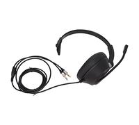 Cryfokt Casque de Communication 3,5 Mm avec Micro HD à Suppression de Bruit ENC pour PC, Casque Monaural à Son Clair pour Centre D'appels de Bureau, ABS Noir Flexible et Durable