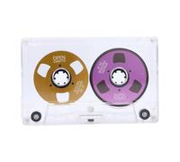 Cryfokt Cassette Bobine à Bobine, Bande Audio Vide Ferrique de Type I de 50 Minutes pour L'enregistrement de Musique, avec Boîte Transparente et Papier D'enregistrement, Adaptée au Rock