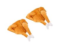 Cryfokt Chapeau de Dinde Rôti Exquis, Chapeau de Dinde en Peluche de Thanksgiving pour Halloween, Fête Costumée, 2 Pièces pour la Plupart des Scènes