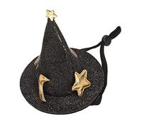 Cryfokt Chapeau de Hamster à Motif D'étoile et de Lune, Petit Chapeau Haut-de-Forme pour Animaux de Compagnie avec Mentonnière Réglable pour Lézards Geckos, Idéal pour la Décoration des Animaux de