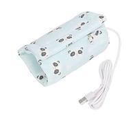 Cryfokt Chauffe-biberon Portable USB, Sac Détachable, Chauffage Rapide du Lait, Voyage, pour Piles Rechargeables (PANDA)