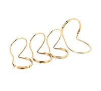 Cryfokt Choix de Doigts Papillon en Métal Portable, Correspondance Parfaite, Meilleur Contrôle, Plectre de Guitare, Paquet de 4 pour la Musique (GOLD)