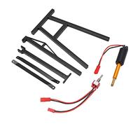 Cryfokt Cintre de Grue de Moteur RC, Modèle électrique de Voiture, Cric de Grue Haute Performance pour Véhicules Télécommandés à L'échelle 1/8 1/10, Alliage D'aluminium 5 Accessoires (Black)