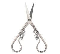 Cryfokt Ciseaux de Coupe de Tissu en Papier Rétro avec Lame Incisive pour une Coupe de Fil Rapide pour le Bricolage 5,5 X 2,3 Pouces Couture, Travaux D'aiguille (Argent Noir)