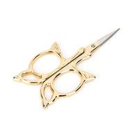 Cryfokt Ciseaux Papillon, Acier Inoxydable de Haute qualité pour Broderie et Bricolage, Poignée Confortable, Mini Design Vintage, 1 Pièce (GOLD)