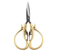 Cryfokt Ciseaux Rétro en Forme de Cygne, Outils de Coupe pour Projets de Bricolage et Accessoires de Couture en Acier Inoxydable Durable (fleur d'or d'or)