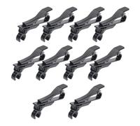 Cryfokt Clamp/Holder de Collier de Microphone Universel en Métal, Support de Micro Lavalier Pratique pour Vidéoconférence Noir 6mm de Diamètre 10 Pièces (10PCS)