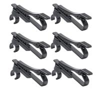Cryfokt Clamp/Holder de Collier de Microphone Universel en Métal, Support de Micro Lavalier Pratique pour Vidéoconférence Noir 6mm de Diamètre 10 Pièces (6PCS)