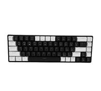 Cryfokt Clavier de Jeu Mécanique Portable, Couverture de Touches Double Couleur, Multifonctionnel pour Barre Internet, Clavier Lumineux RGB à 68 Touches (Blanc Noir)
