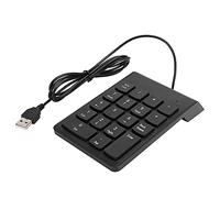 Cryfokt Clavier USB 18 Touches Tactile Muet Numérique Mini comptabilité Financière Numérique pour la Saisie de Données Utilisateurs Gauchers Matériau ABS Noir (Black)