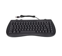 Cryfokt Clavier USB Filaire, Clavier D'Ordinateur Filaire à 95 Touches Multimédia Ultra Fin Durable pour PC, Ordinateur Portable, Confort Tactile, Plug and Play, Anglais et Arabe (Arabe)