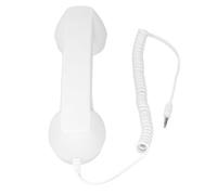 Cryfokt Combiné Téléphonique Rétro Multifonctionnel sans Fil pour Téléphone Portable, pour la Maison, Les Voyages et Le Bureau, Matériau ABS (White)