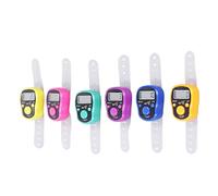 Cryfokt Compteur à Anneau Réglable avec Lumière LED, Compteur de Comptage pour L'école, Le Laboratoire, la Compétition, Le Stade, Le Restaurant, Le Bar, la Maison, Jaune, Vert, Bleu, Rose, Violet,