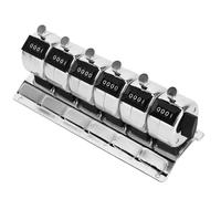 Cryfokt Compteur Mécanique en Acier Inoxydable à 4 Chiffres pour Manuel, adapté aux Statistiques D'aérodrome/d'usine, Compteur de Comptage en Métal