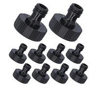 Cryfokt Connecteur de Mamelon en Plastique 10 Pièces, Interface de Mamelon de 15 Mm pour Jardin Intérieur, Adaptateur de Tuyau avec Joint intégré pour un Arrosage Facile du Jardin, Bonne Aide pour