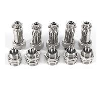 Cryfokt Connecteur de Prise D'aviation GX12, 5 Broches, 12mm, Mâle et Femelle, Connecteur Métallique Durable pour Systèmes D'acquisition de Données, Inclinomètre, 10 Jeux