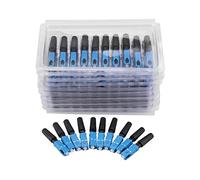 Cryfokt Connecteur Rapide de Fiber Optique SC, Fiable, Haute Performance pour FTTH, 100 Pièces, Bleu + Noir