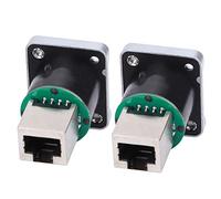 Cryfokt Connecteur RJ45 à Angle Droit, Isolant Ignifuge Durable, Parfait pour les Câbles D'aviation, Paquet de 2