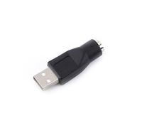 Cryfokt Convertisseur Adaptateur Compact USB vers Précis pour Clavier et Souris PC, Prise en Charge du Remplacement à Chaud, pour Souris et Clavier, Noir, 2 Pièces