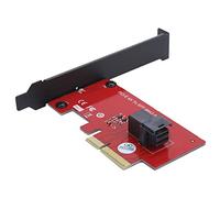 Cryfokt Convertisseur de Carte Adaptateur PCI-E 4X pour SSD NVMe, Convertisseur Compact SFF-8643 vers PCI-E 4X pour, avec Connecteur Mini-SAS HD et Support pour Système PC