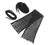 Cryfokt Corde de de Crosse Résistante à l'usure, en Nylon Noir, Pièce de de Crosse pour Joueurs de Bâton, Légère et Portable