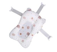 Cryfokt Coussin de Bain pour bébé, Confortable, Antidérapant, Filet Respirant Réglable, Oreiller de Bain pour Bébés de Différents âges (WHITE)