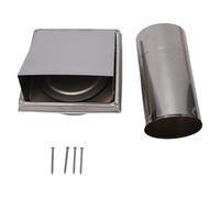 Cryfokt Couvercle D'aération de Sèche-linge en Acier Inoxydable, Ventilation D'air Extérieur pour Salle de Bains, Cuisines, Bureaux, 11" X 7,5" X 7,5" (Buse conique étendue 100 200 (Buse conique