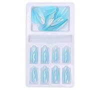 Cryfokt Couverture Complète Dégradé Faux Ongles avec Kit Lime à Ongles | Comprend 24 clous, ABS de qualité supérieure, application facile, idéal pour un usage domestique, un bal de fin d\'année.