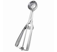 Cryfokt Cuillère à Biscuits au Melon et à la Crème Glacée en Acier Inoxydable, Cuillère Polie Miroir pour Restaurant, Facile à Nettoyer, Polyvalente pour une Belle Création de Repas (4CM)