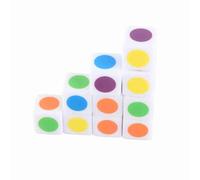 Cryfokt Dés à Points de Couleur Dés D'enseignement à Angle Droit pour Jeux de société Ensemble D'enseignement Numérique de 20 pour Jeux de Classe et de Rôle, Matière Plastique Résistante à l'usure