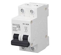 Cryfokt Disjoncteur DC, 2P, 1000V Protection contre les Surcharges, pour | Déclenchement rapide, Extinction d\'arc magnétique, Installation par pince à vis, Systèmes d\'énergie solaire, -35℃ à +70℃