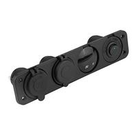 Cryfokt Double Chargeur USB Voltmètre LED Allume-Cigare Numérique Prise de Courant pour Véhicule et Moto 12 V Nylon Plastique Noir 19,5 X 4,2 Cm (lumière Verte)