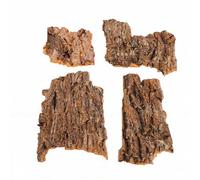 Cryfokt Écorce de Liège pour Reptiles, 4 Pièces, Cachettes Naturelles Sécurisées, Plates-Formes d'escalade avec Texture de Forme Unique pour Terrariums, Dragons Barbus, Geckos, Serpents, Araignées