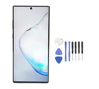 Cryfokt Écran de Remplacement AMOLED pour Note 10 Plus, écran Plein de 6,8 Pouces avec 3040x1440P, Fonction D'empreinte Digitale, Cadre et Outils de Réparation, Net e (Grey)