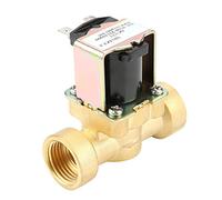 Cryfokt Électrovanne électrique en Laiton 12V DC pour Le Contrôle du Débit d'eau, Structure de Moulage en Laiton, Vanne Magnétique électrique pour L'approvisionnement en Eau en