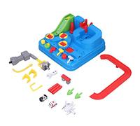 Cryfokt Ensemble D'aventure en Voiture sur Piste de Course, Kit de Jouets de Bricolage en ABS Robuste pour Enfants de 3 Ans et Plus, Jeu D'intérieur en Maternelle, Bleu