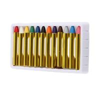 Cryfokt Ensemble de Bâtons de Peinture Corporelle pour Enfants de 12 Couleurs avec Finition Lisse pour un Jeu Créatif en Toute sécurité